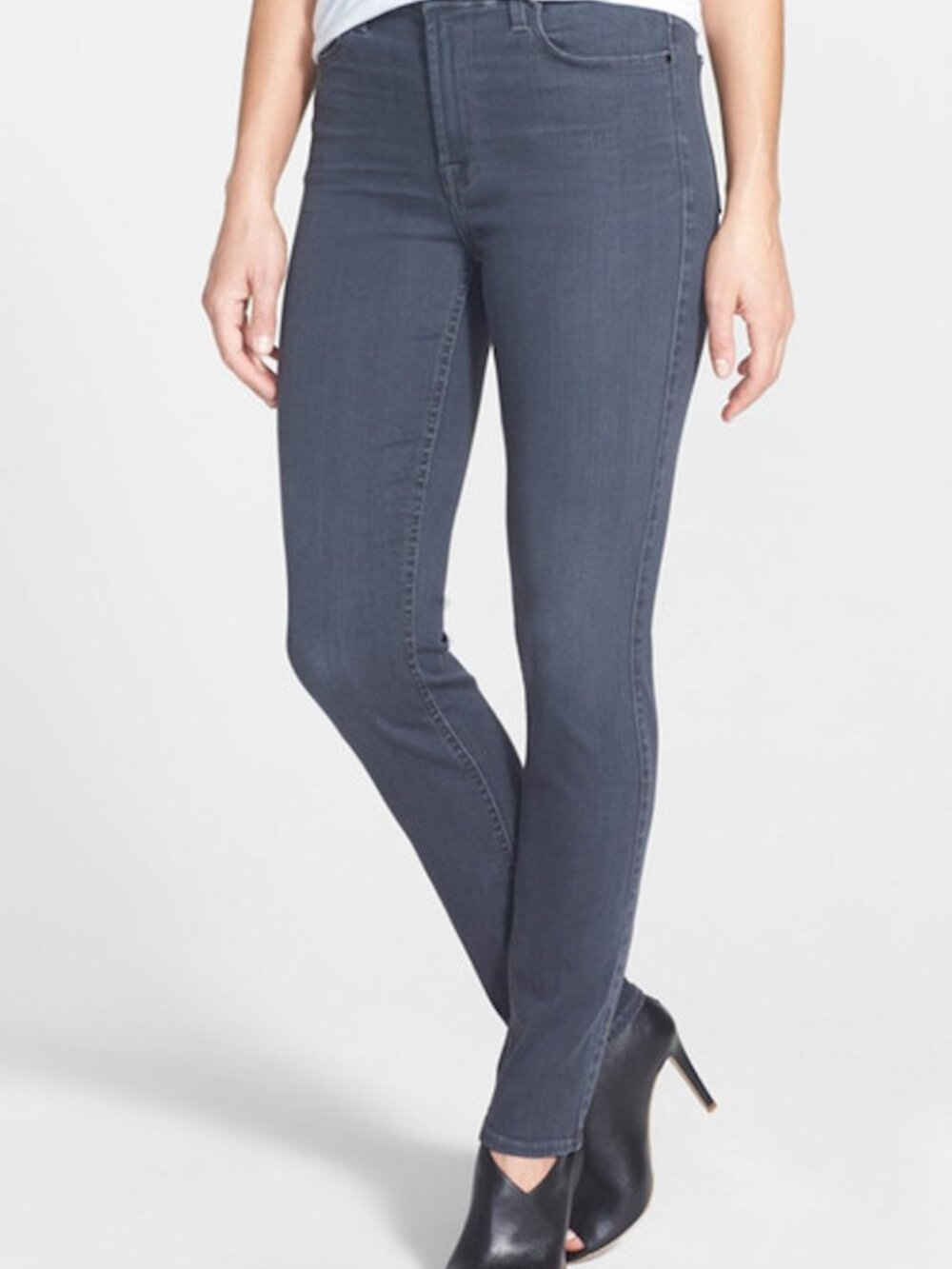 Jen 7 Skinny Denim (Color: Charcoal) (Size: 0) NEW